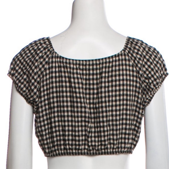NEW REFORMATION linen gingham crop top - Picture 6 of 6